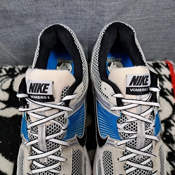 Size 12 Nike Vomero 5 Bowerman Sneakers 2010 Mens Blue Silver Black 395768-002 - Picture 13 of 15
